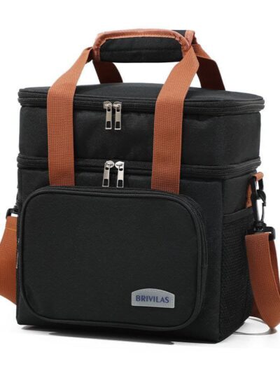 DOUBLE LAYER HIGH DIAGONAL INSULATED LUNCH BAG