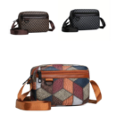 SYNTHETIC LEATHER UNISEX ADJUSTABLE STRAP SHOULDER BAG