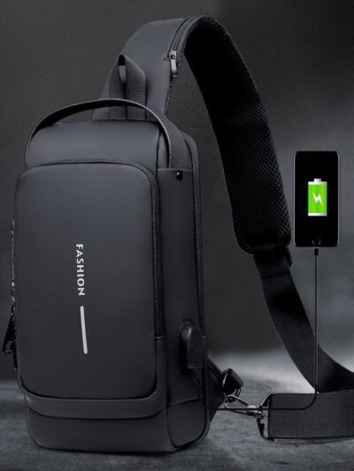 UNISEX LOCOMOTIVE PASSWORD ANTI THEFT CHEST AND SHOULDER MESSENGER BAG