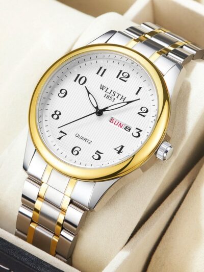 VOLIS LADIES LUMINOUS DOUBLE CALENDAR LOVERS WATCH WITH BOX
