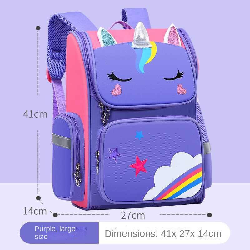 HIGH QUALITY GRADE 1-6 LARGE CAPACITY CUTE CARTOON LOGO BACK TO SCHOOL BACKPACK BAG - Image 3