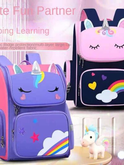 HIGH QUALITY GRADE 1-6 LARGE CAPACITY CUTE CARTOON LOGO BACK TO SCHOOL BACKPACK BAG