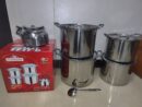 5IN1 HIGH QUALITY TALL SOUP BUCKET  STOCK POT WITH 3L WHISTLE KETTLE & SPOON 24-26-28-30CM