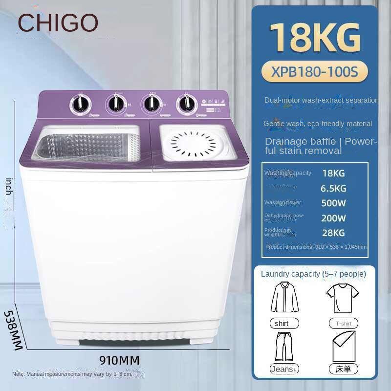 CHIGO" MANUAL WASH & SPIN LONG LASTING WASHING MACHINE ( PRE-ORDER) ARRIVAL DATE 50-60 DAYS - Image 8