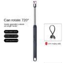 RECHARGEABLE PULSE IGNITION ELECTRONIC IGNITER GAS LIGHTER - Black