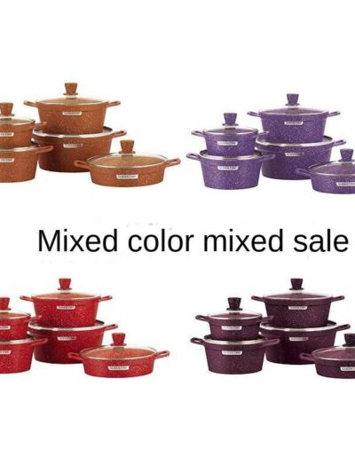 10PCS AMERICAN TAURUS MARBLE DIE-CAST QUEEN TIME COOKING POT(KITCHEN EXPERT)